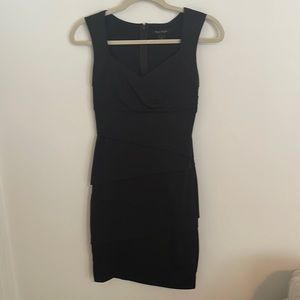 White House black market layered black dress